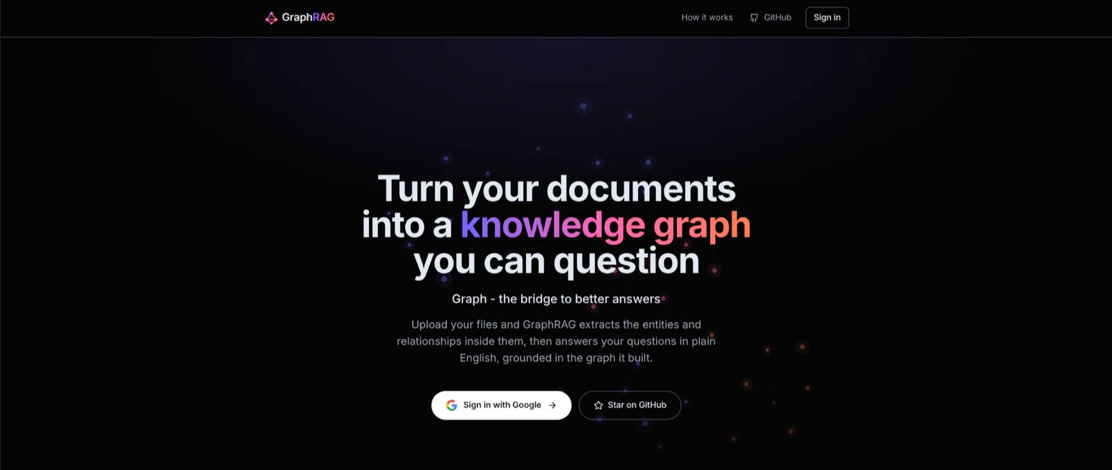 GraphRAG Server: turn your documents into a knowledge graph you can question