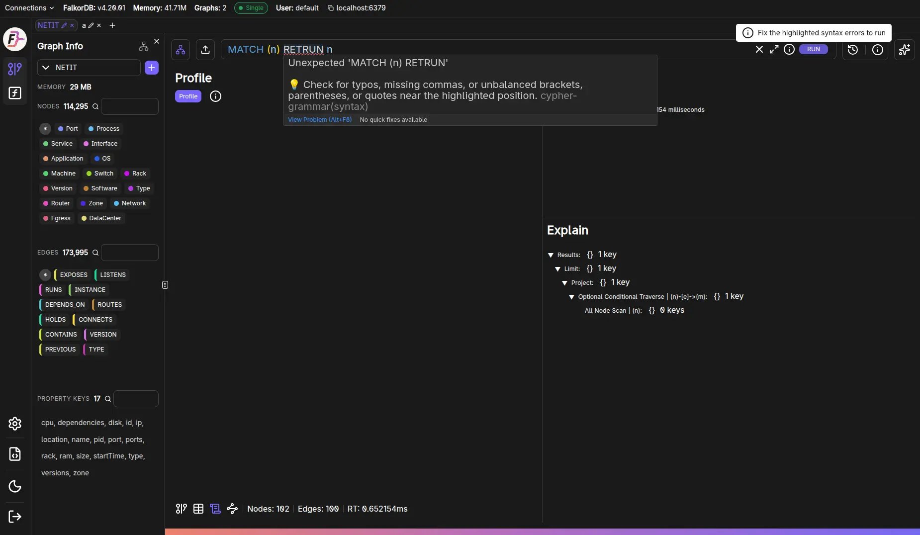 Query editor