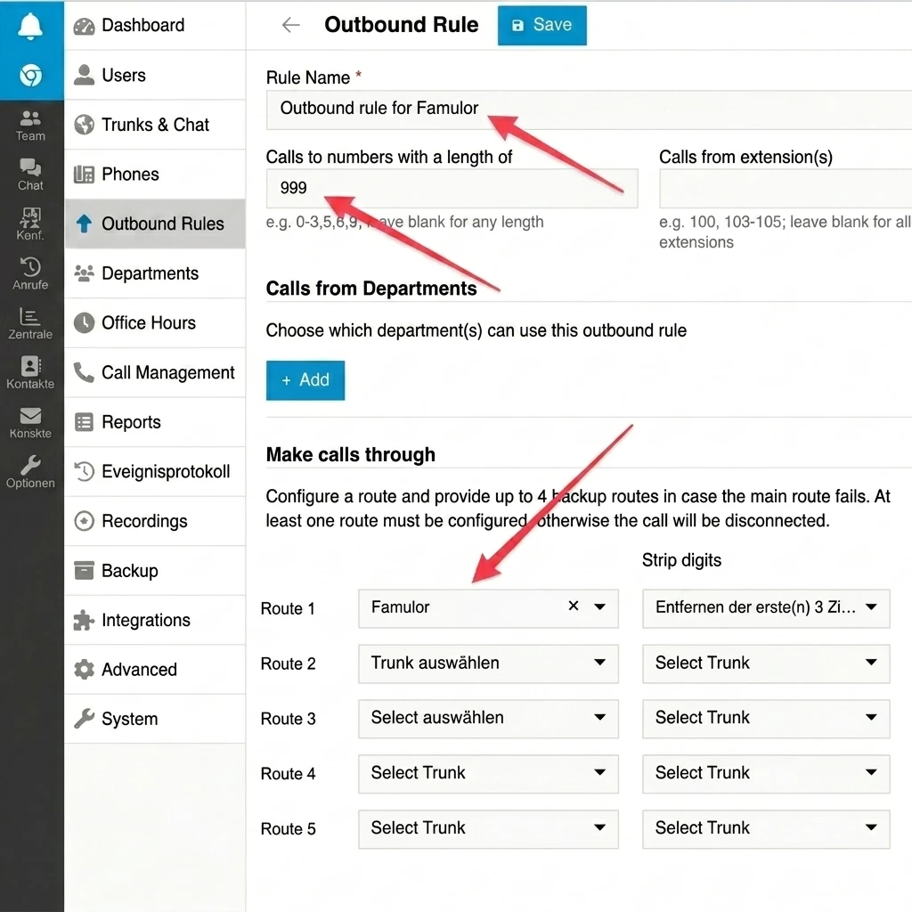 Create outbound rule