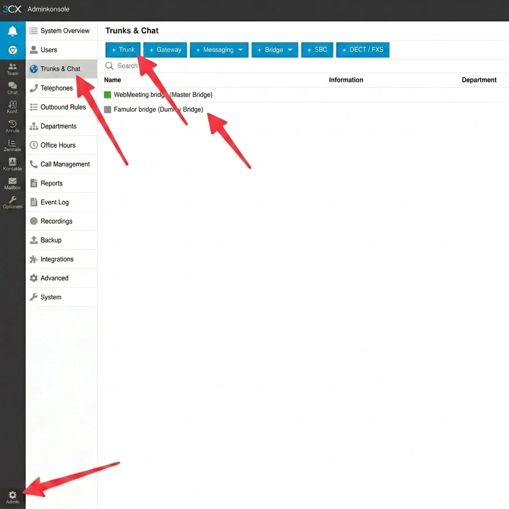 Create 3CX trunk