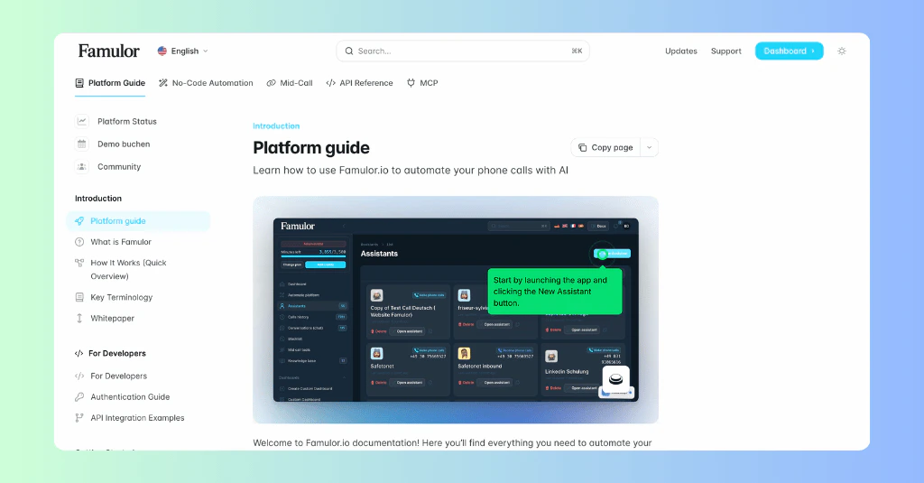 Famulor Dokumentation Update