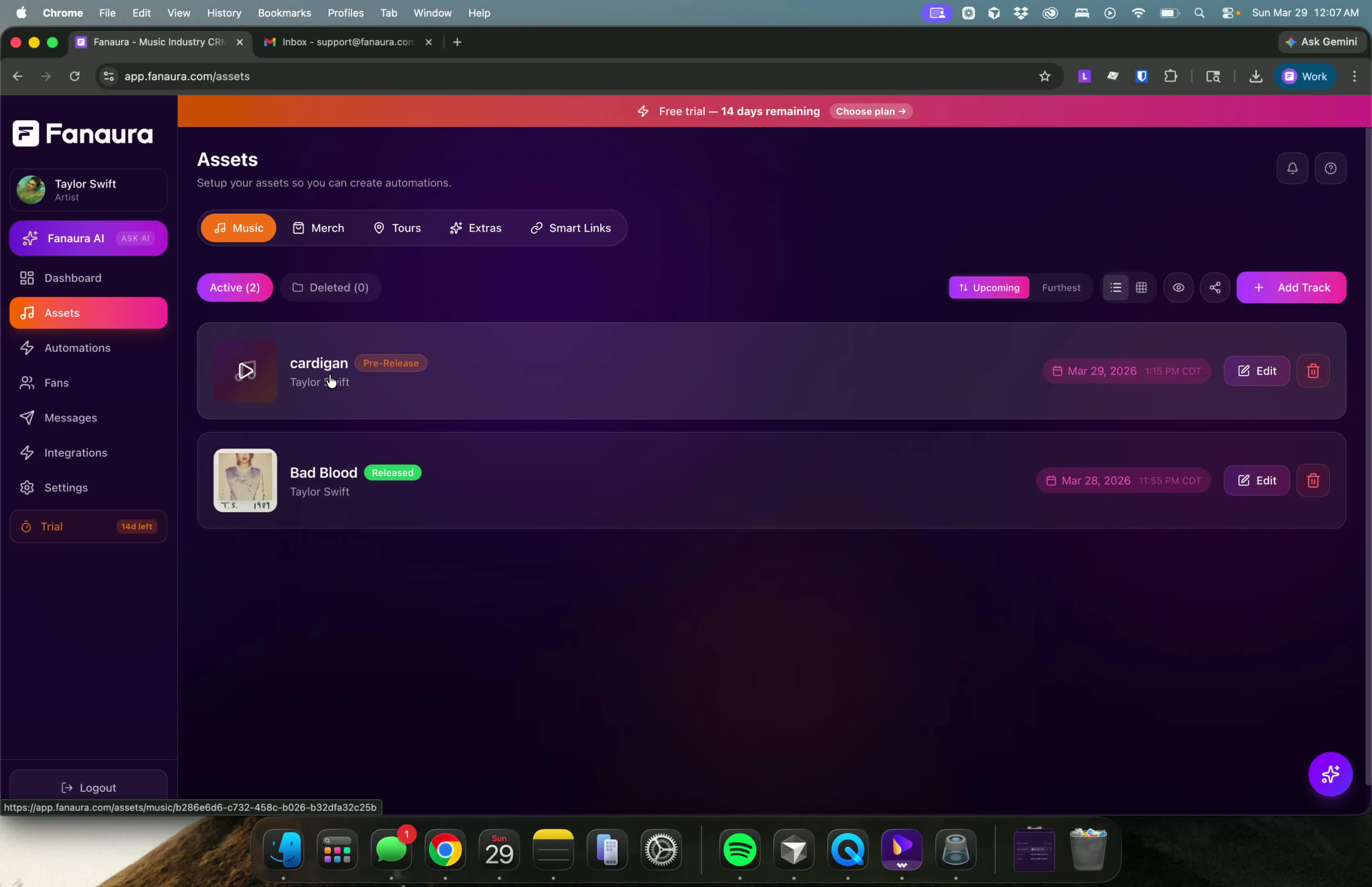 Pre-save builder and DSP toggles
