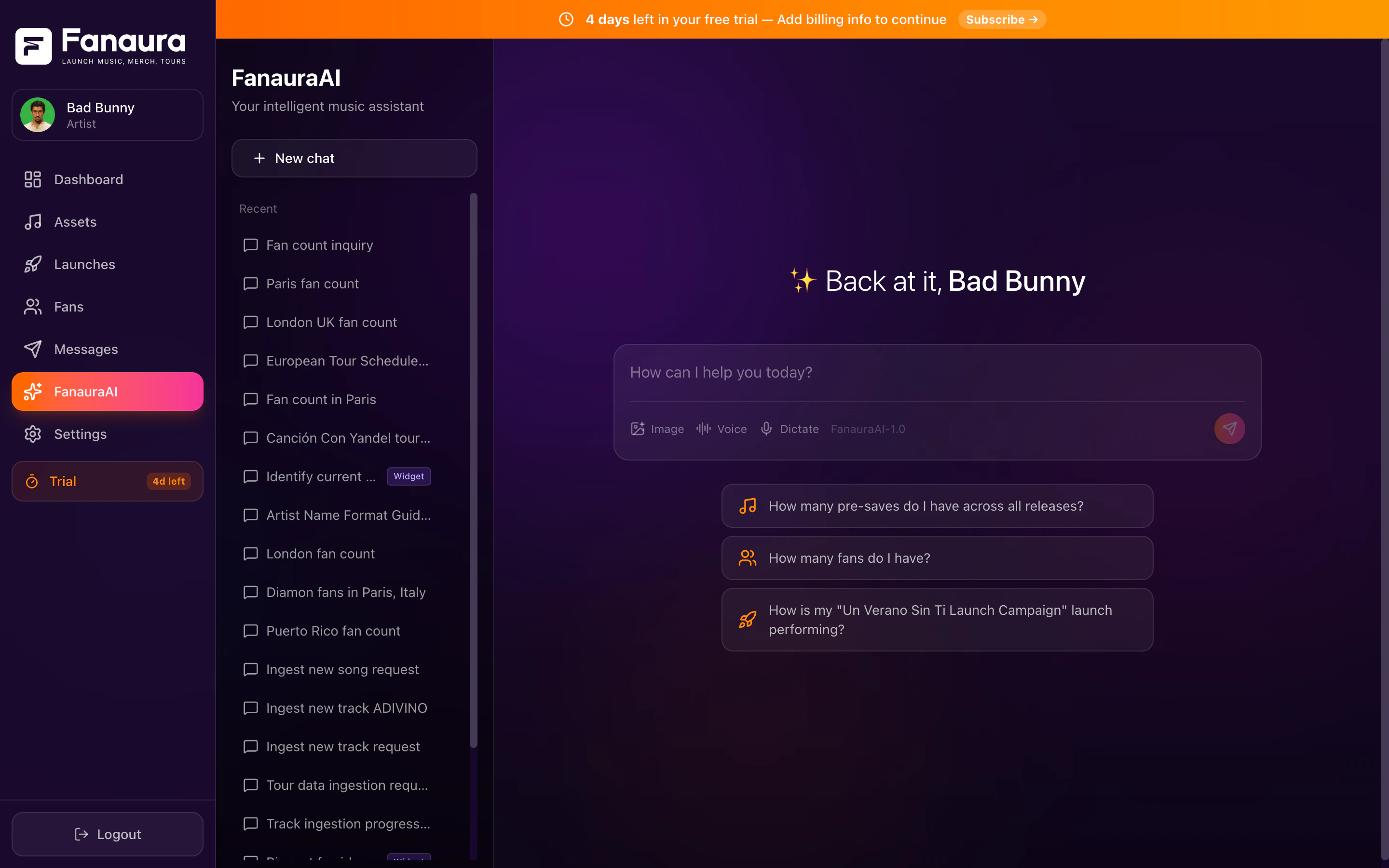 Fanaura AI Page
