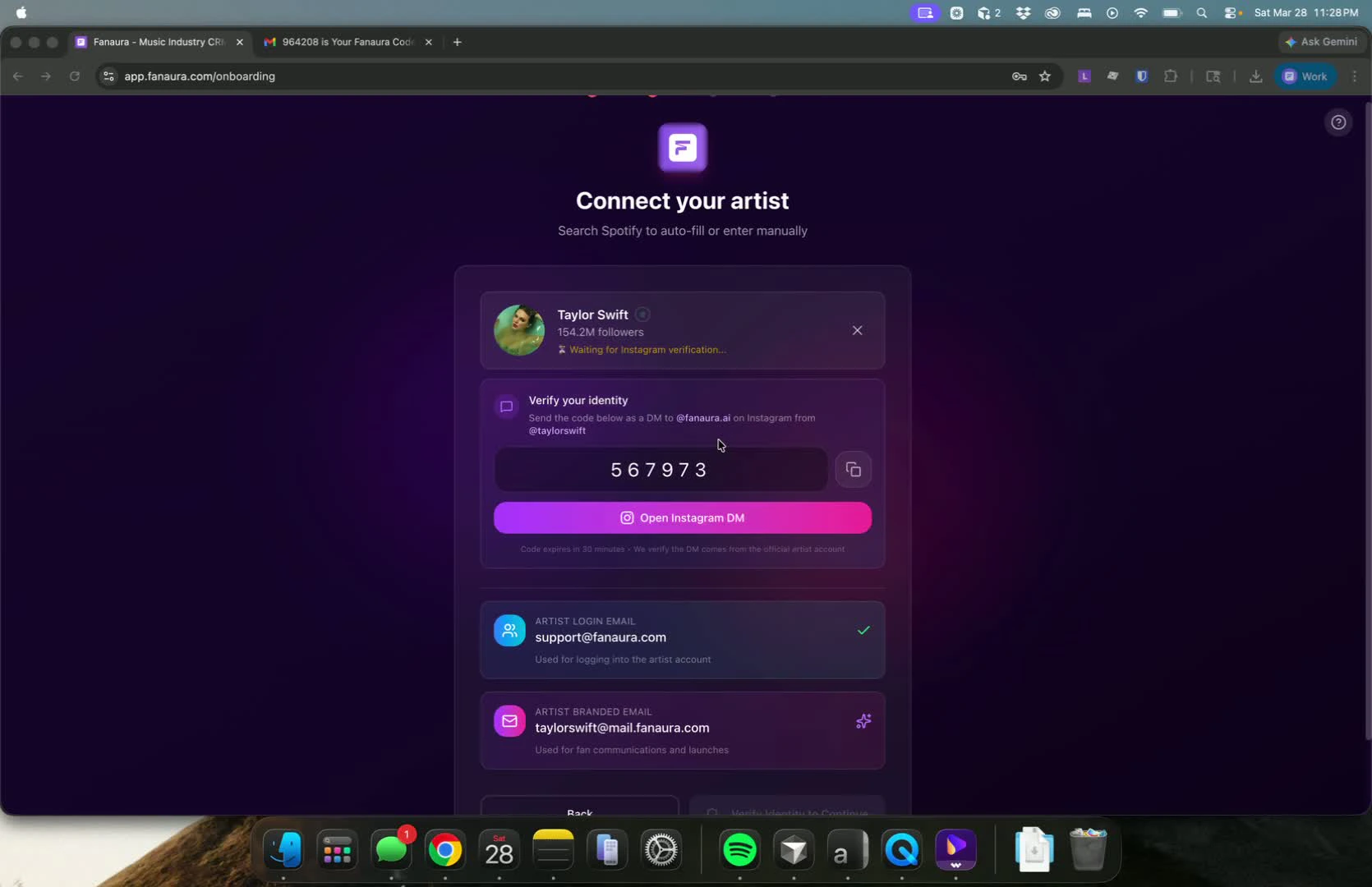 Onboarding complete confirmation