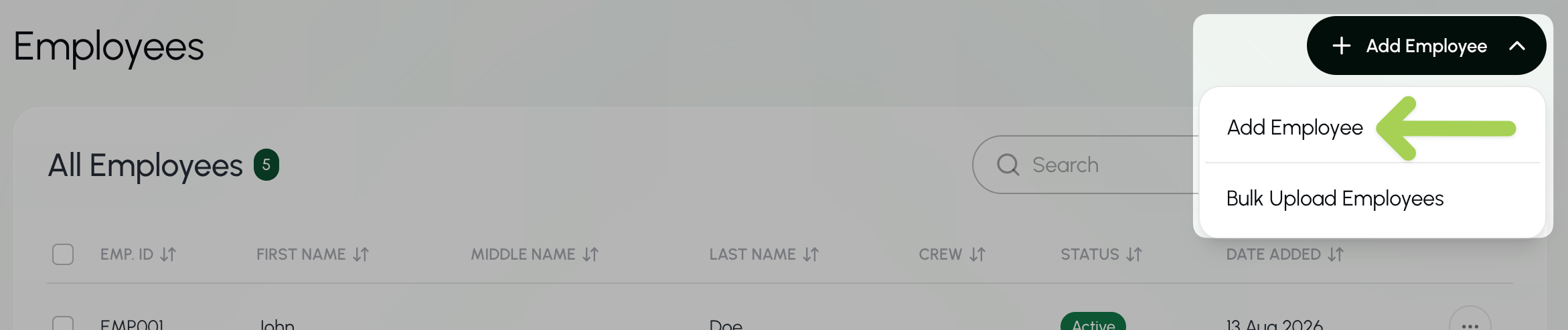 Add Single Employee Add Single Employee