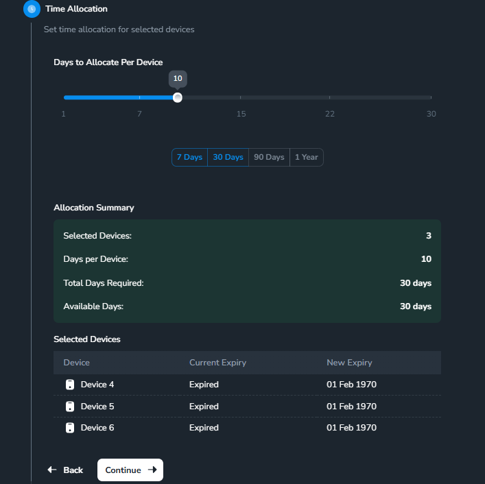 Trang quản lý License trong FarmSync