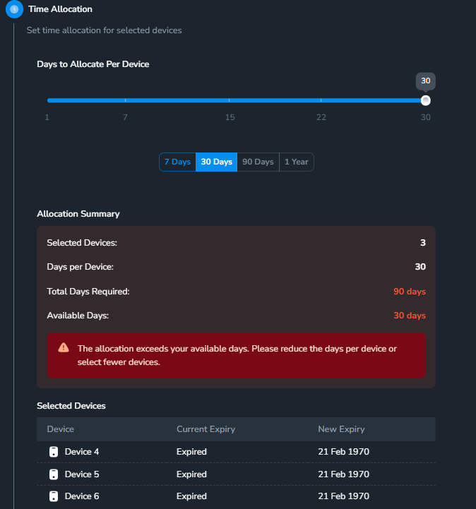 Trang quản lý License trong FarmSync