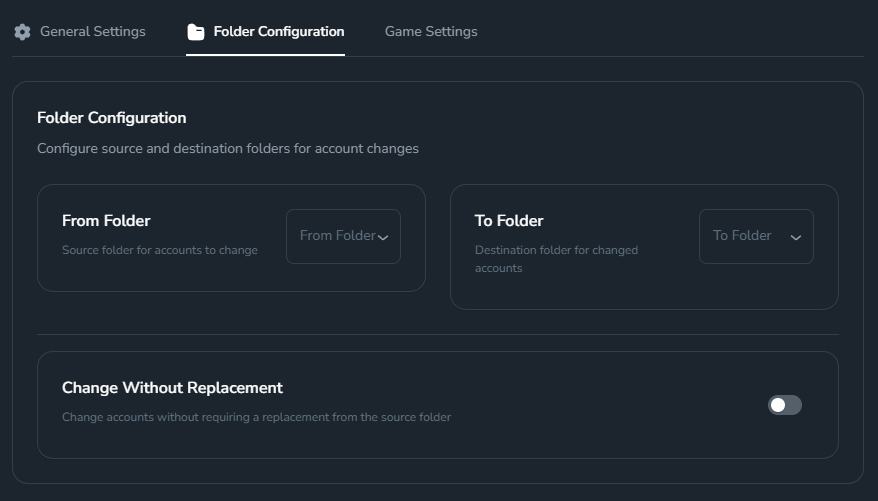 Folder Configuration