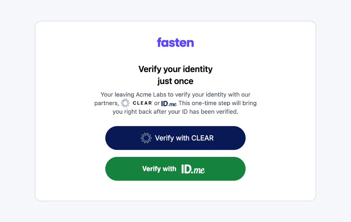 Placeholder screenshot showing identity provider selection