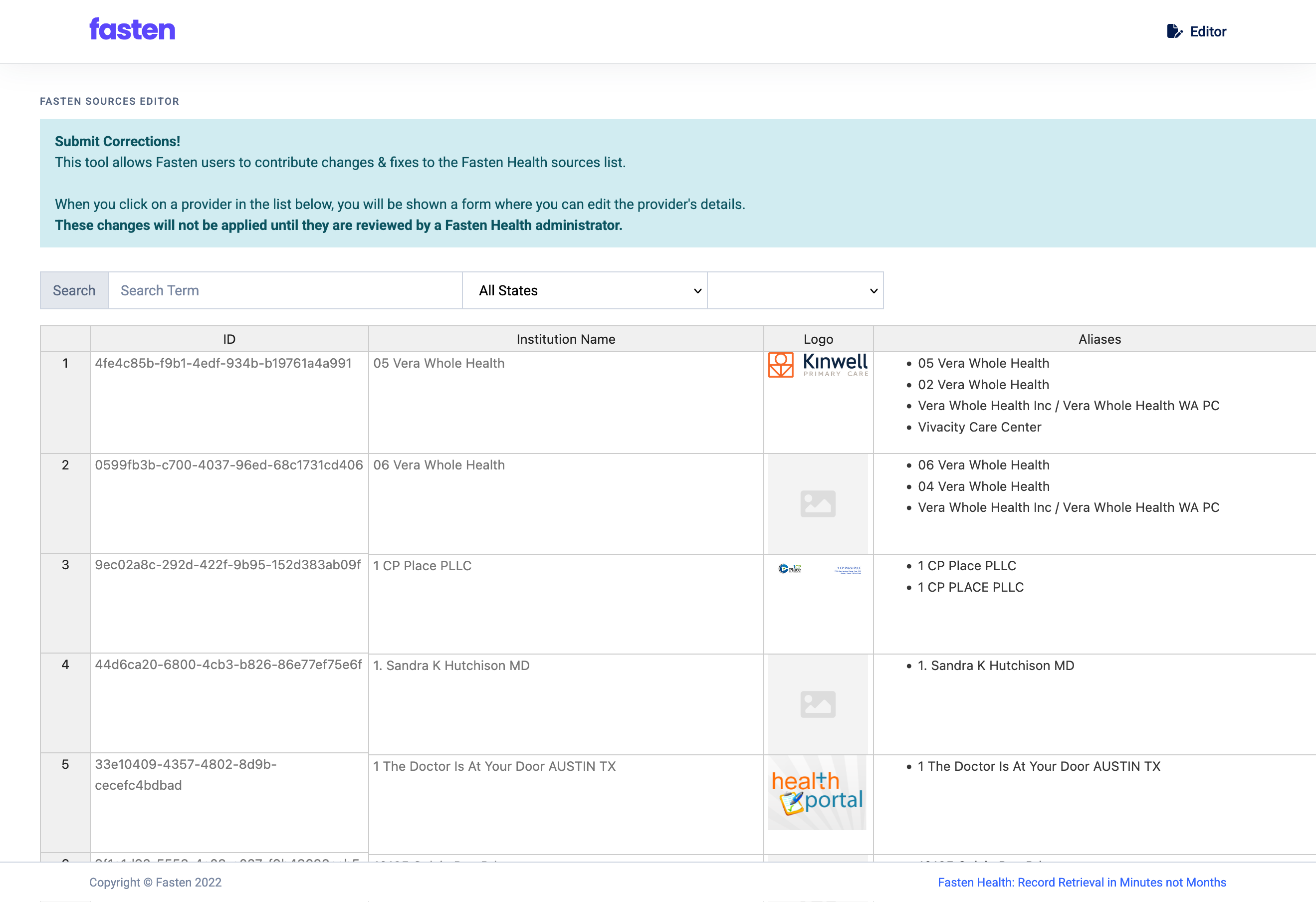 Toolbox landing page