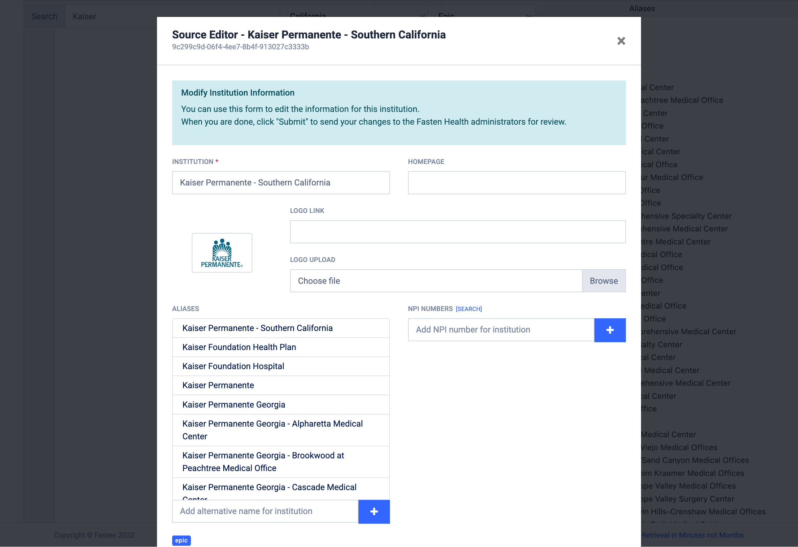 Provider profile view