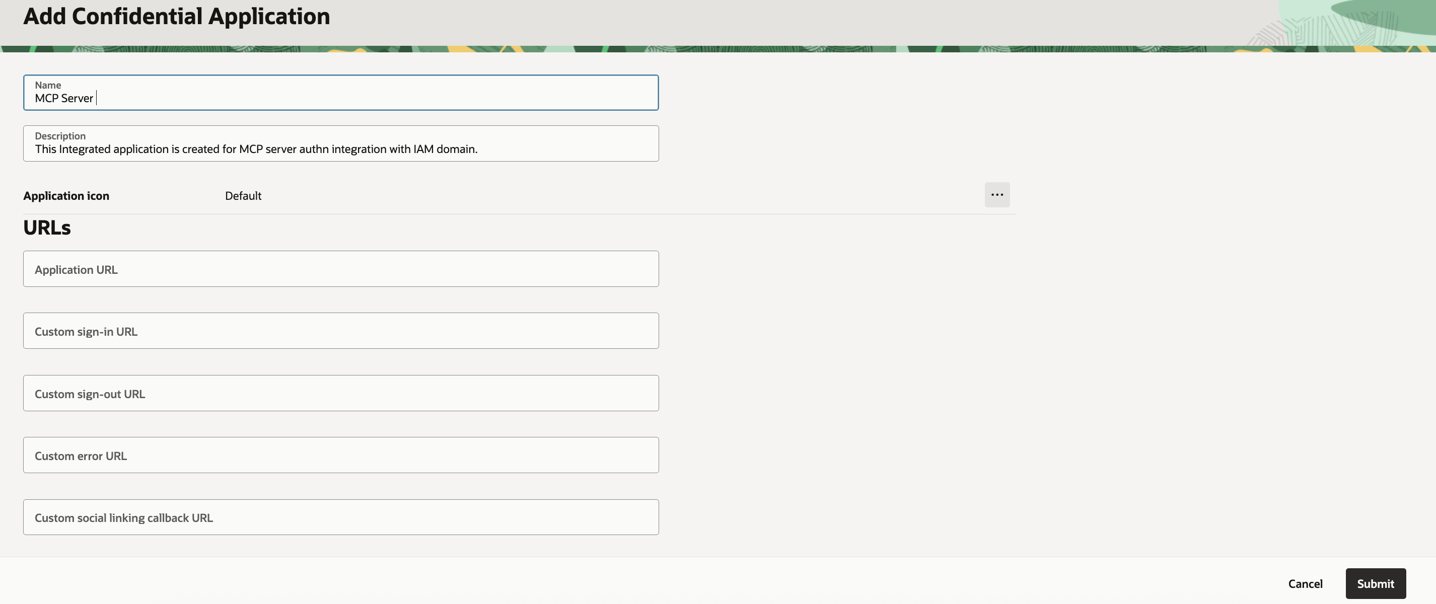 Adding a Confidential Integrated Application in OCI IAM Domain