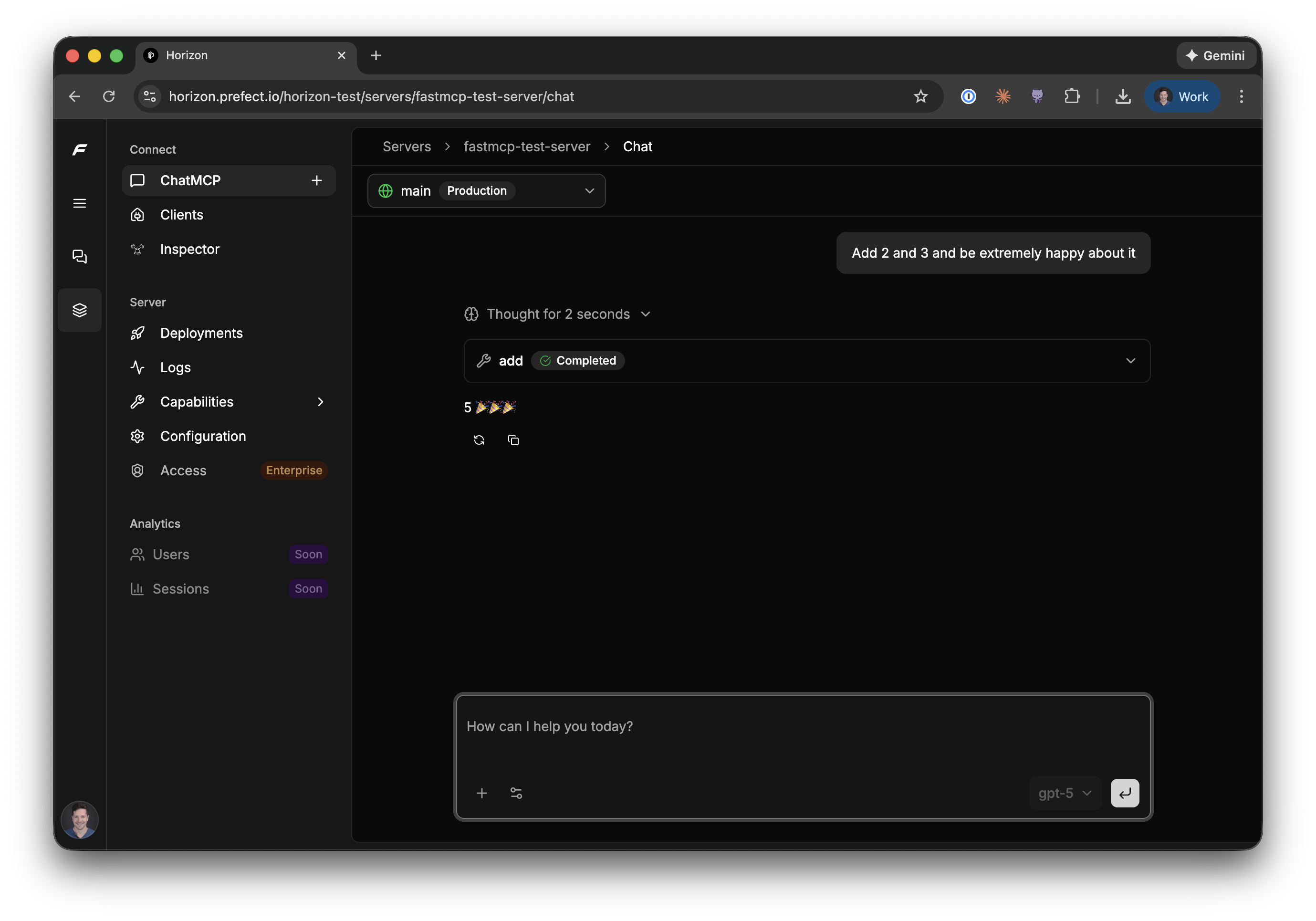 Horizon ChatMCP interface