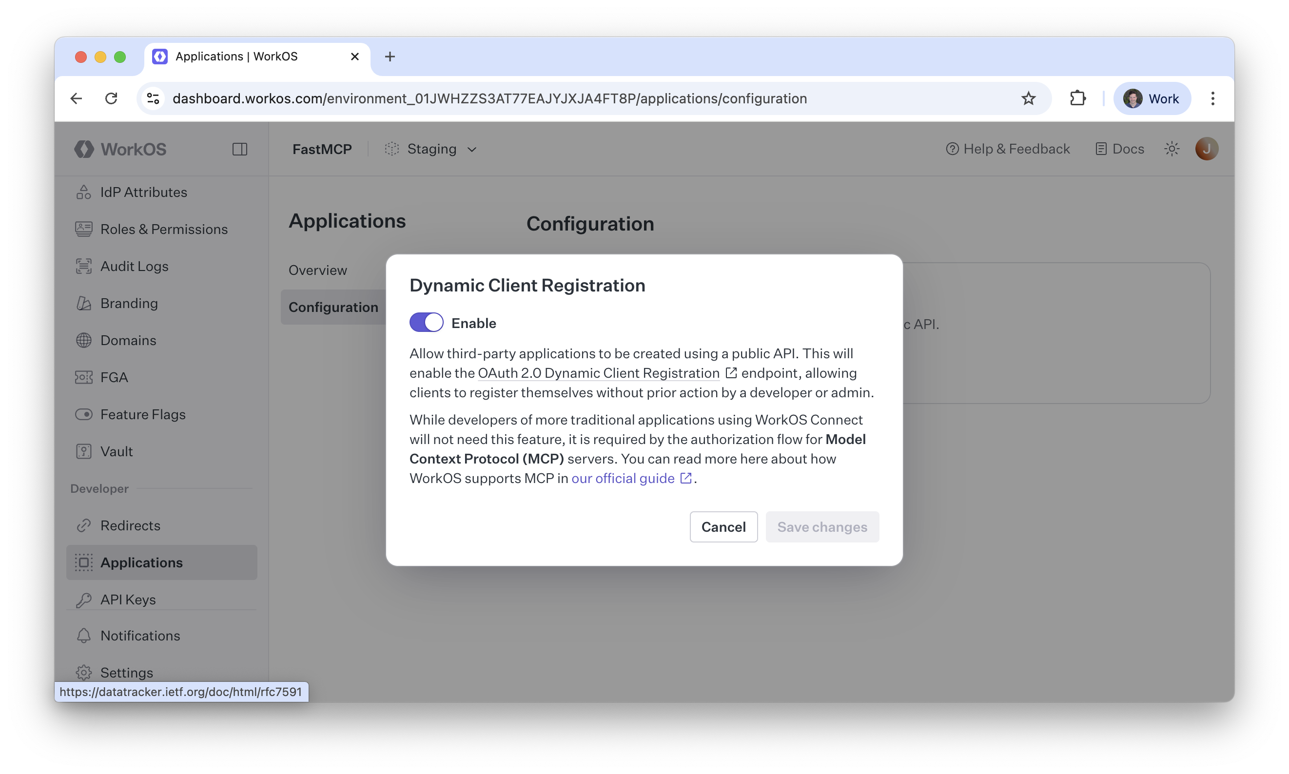 Enable Dynamic Client Registration