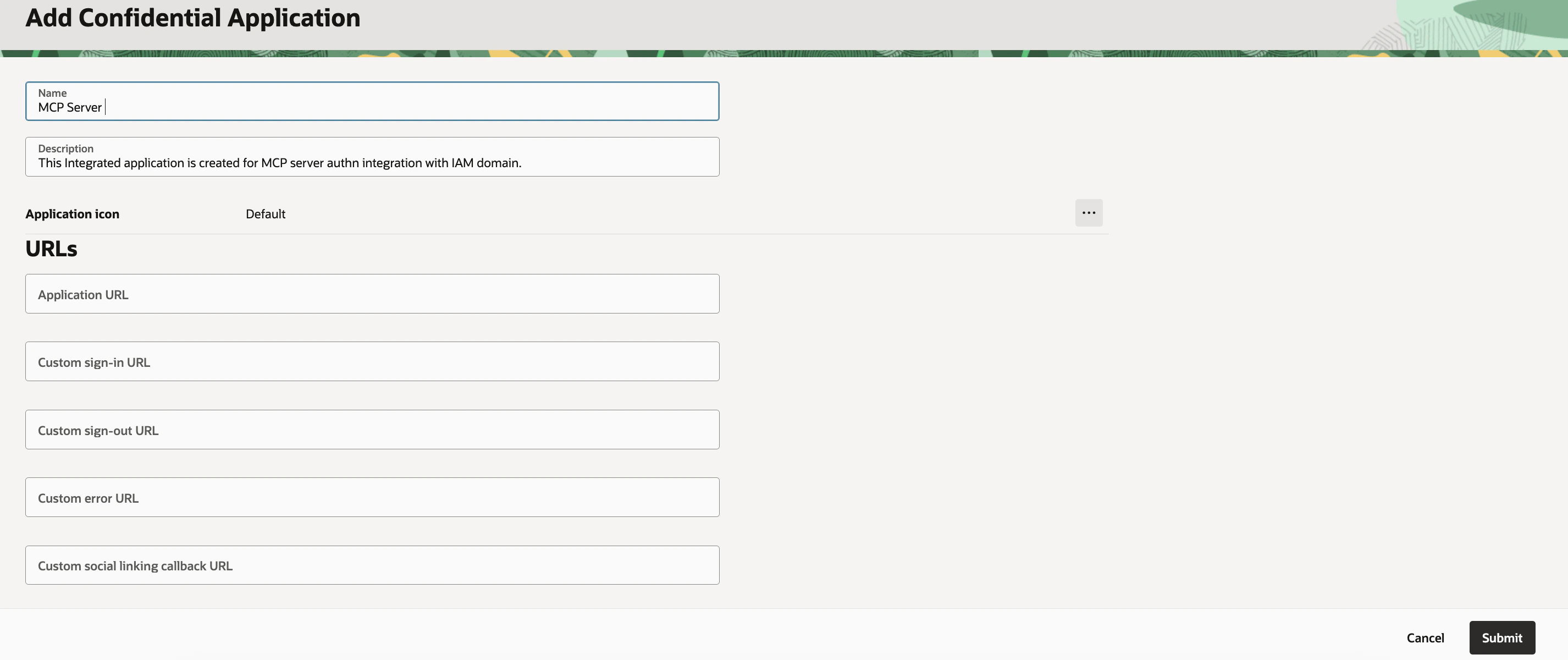 Adding a Confidential Integrated Application in OCI IAM Domain