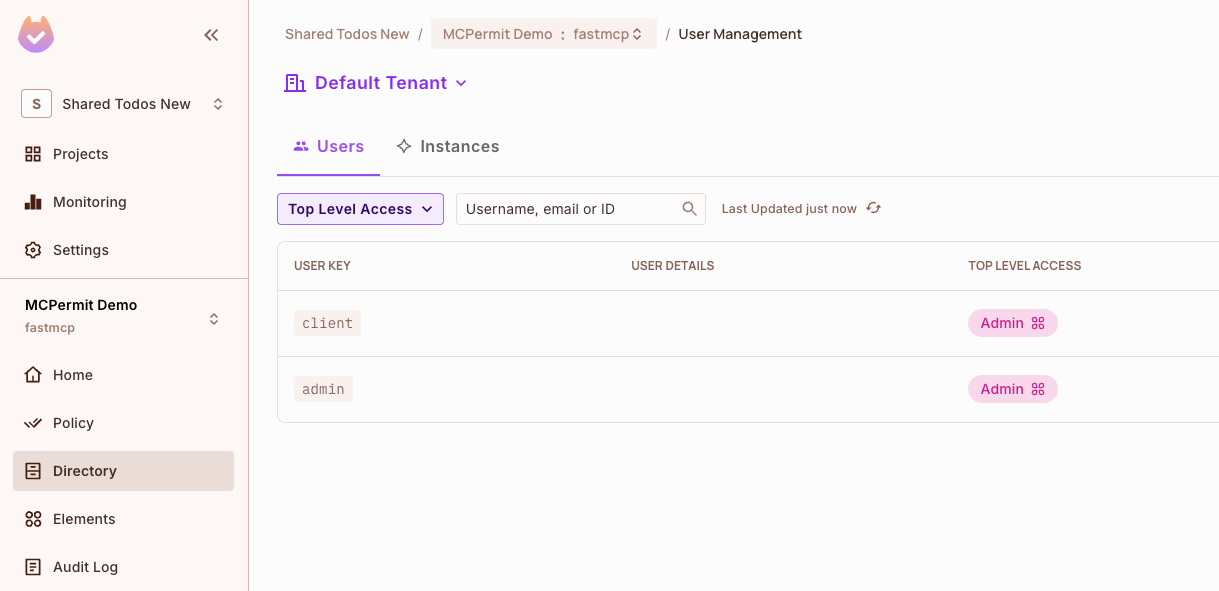 Permit.io Directory Role Assignment Example