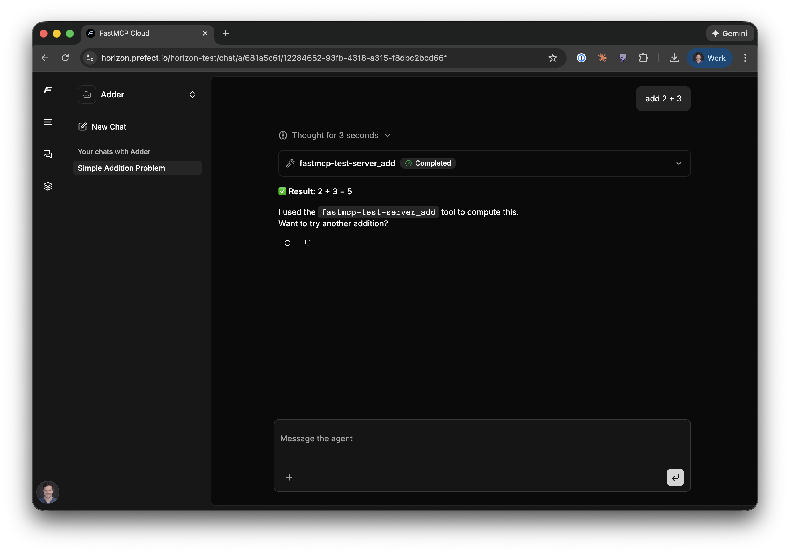 Chatting with a Horizon Agent