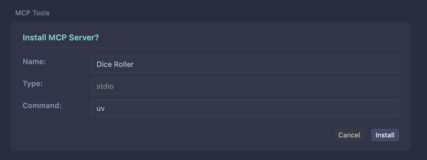 Cursor install prompt