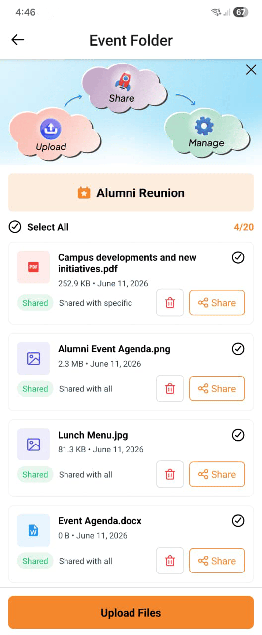 Event Folder screenshot