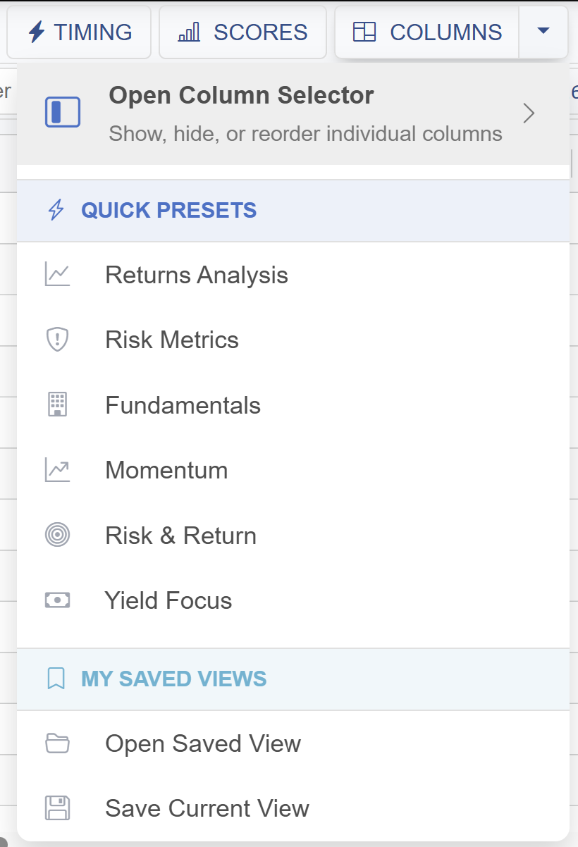 Column Management — FastTrack App - FastTrack