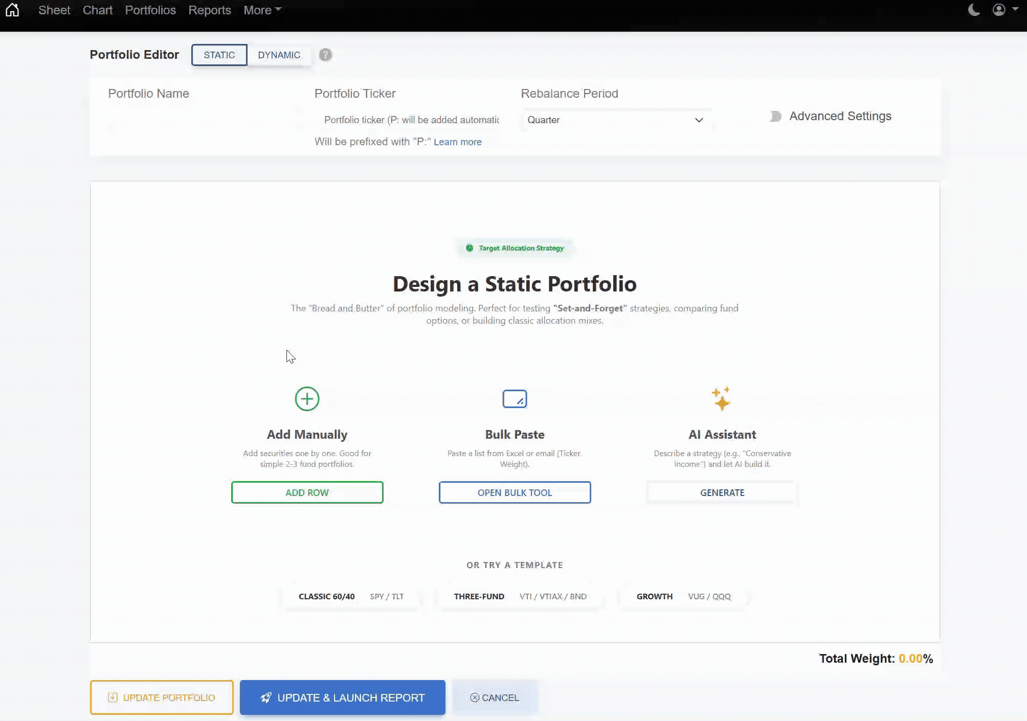 Portfolio Modeling — Getting Started - FastTrack