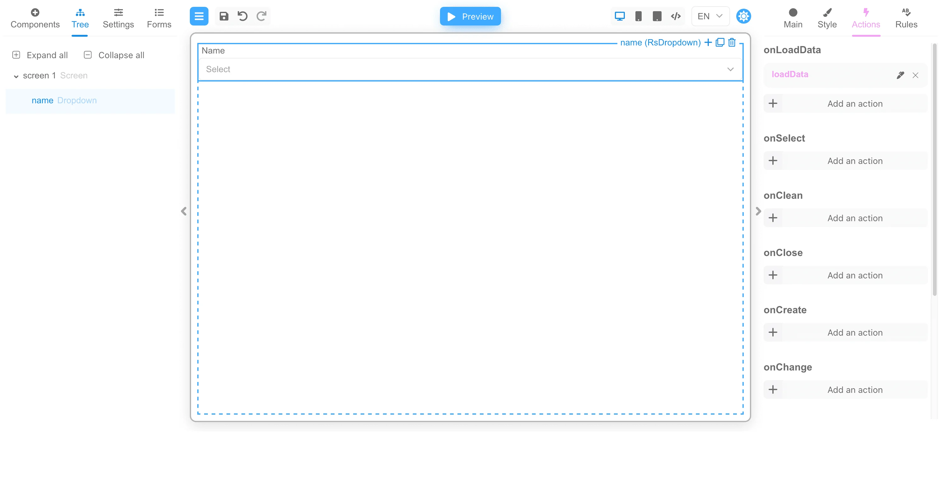 Dynamic dropdown population