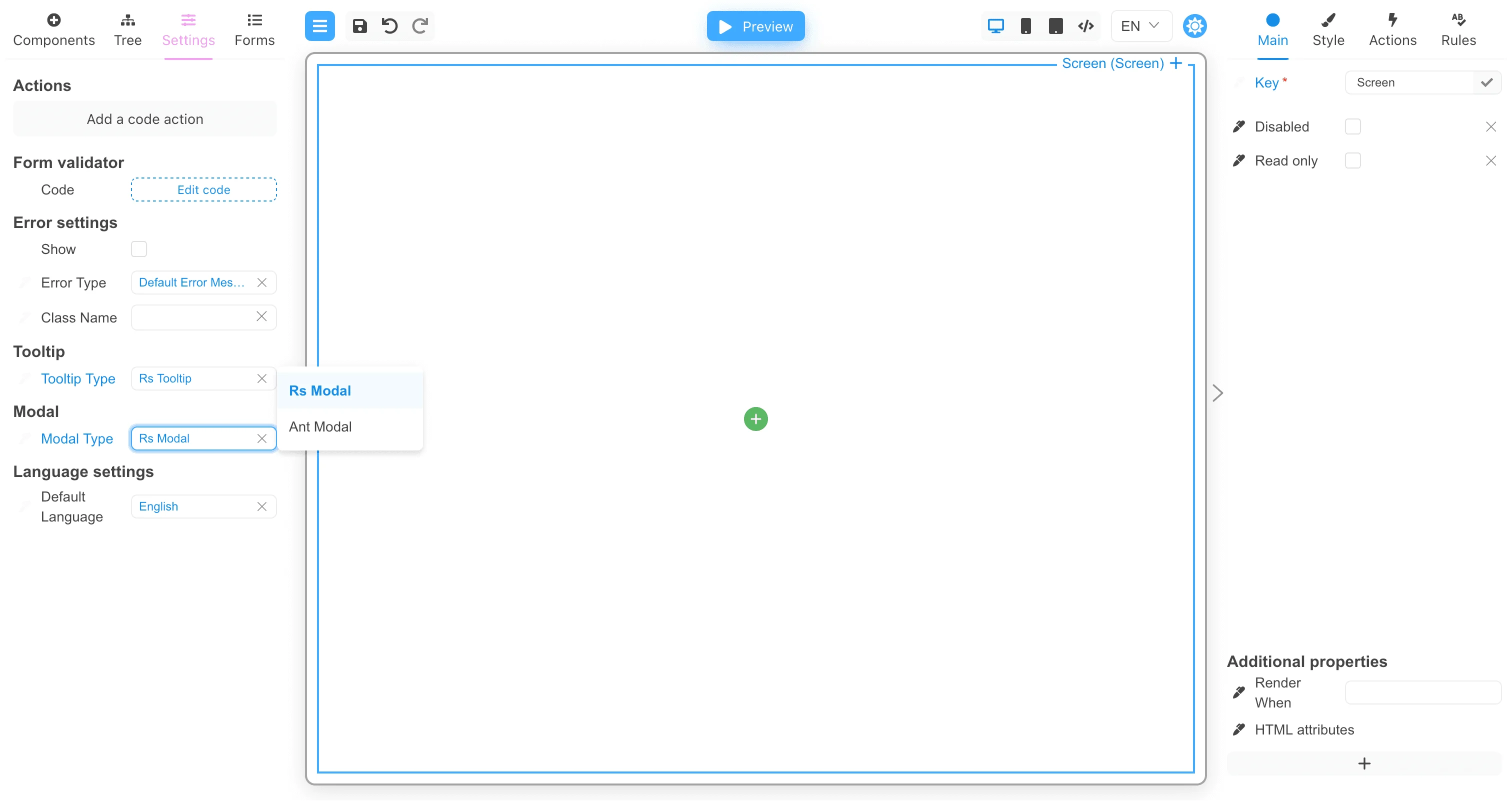Modal components