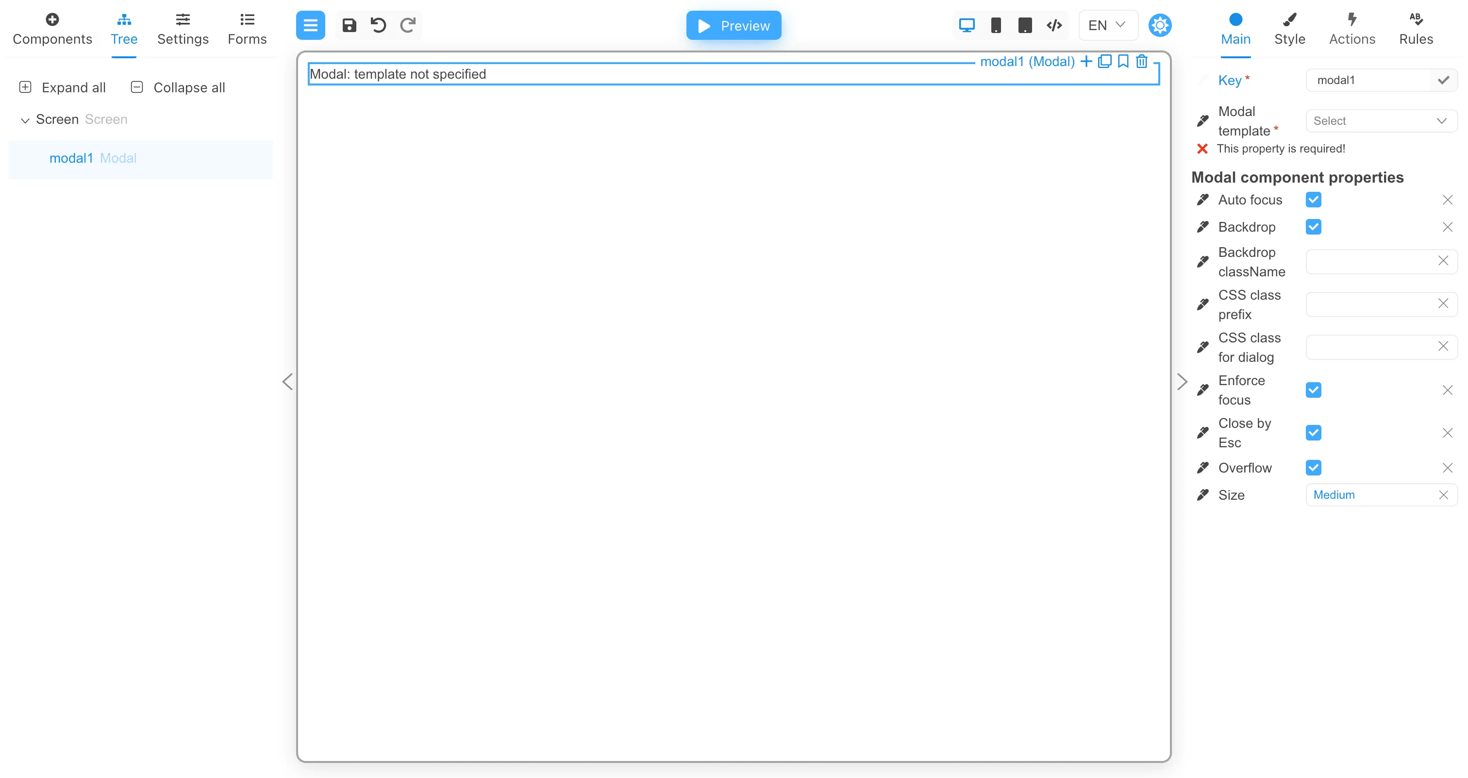 Modal components