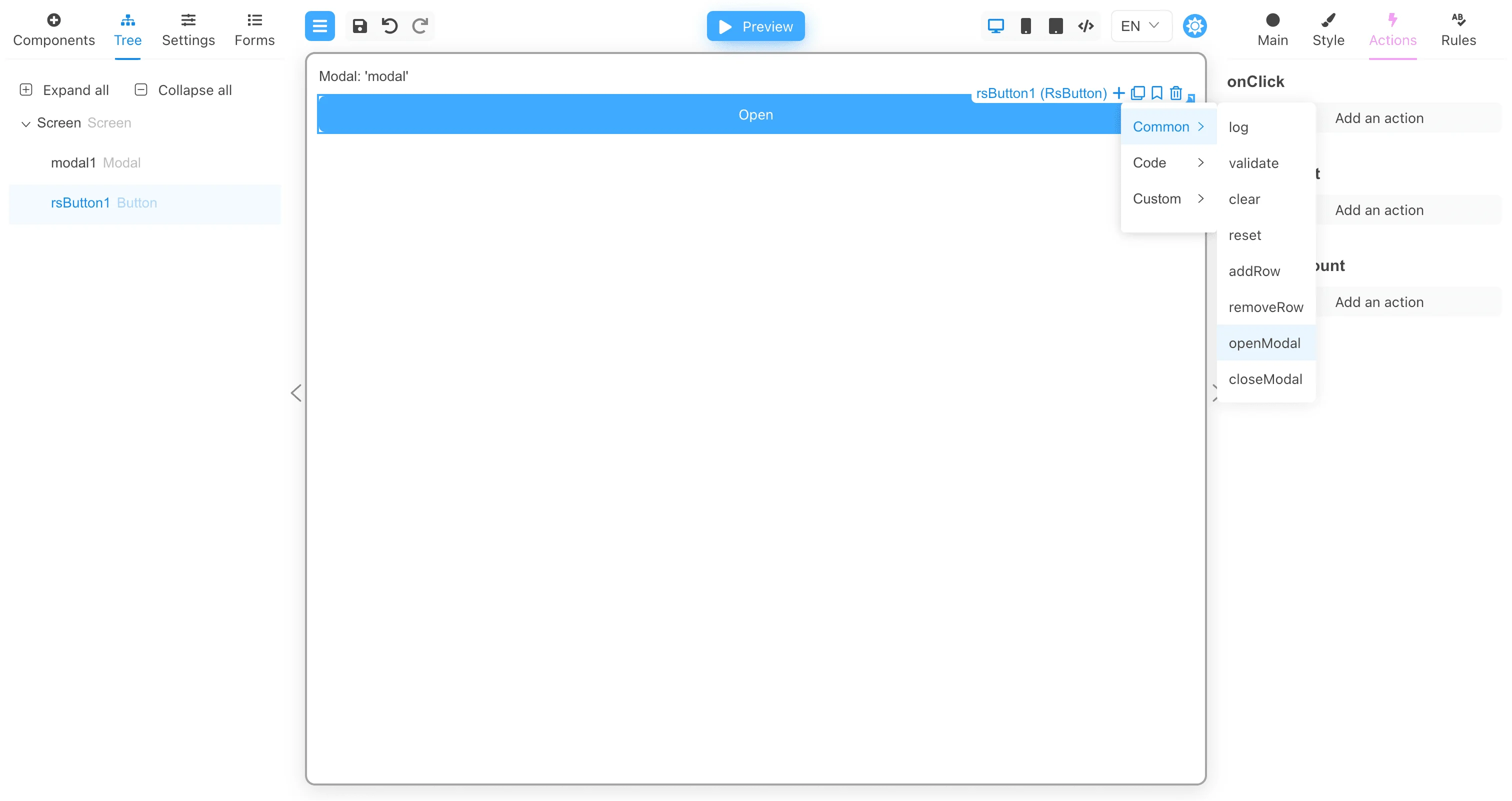 Modal components