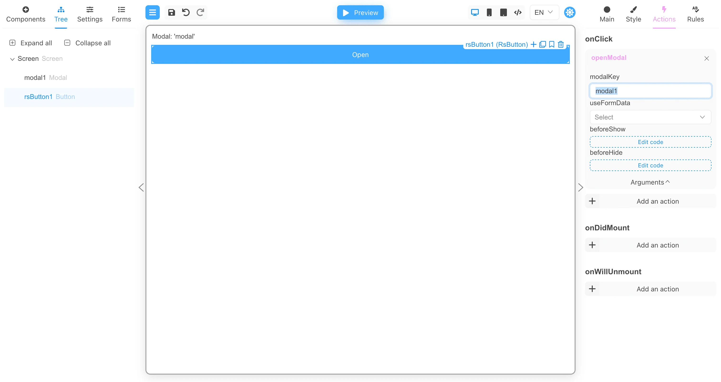 Modal components