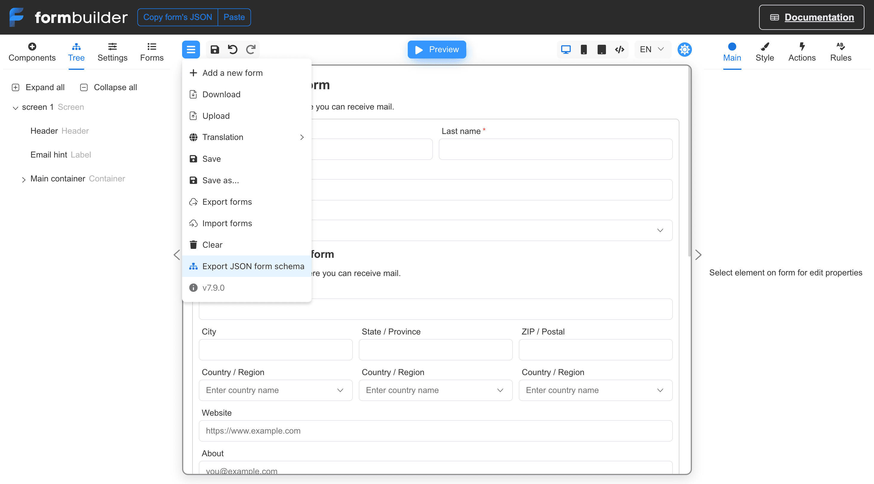 Form's JSON 05