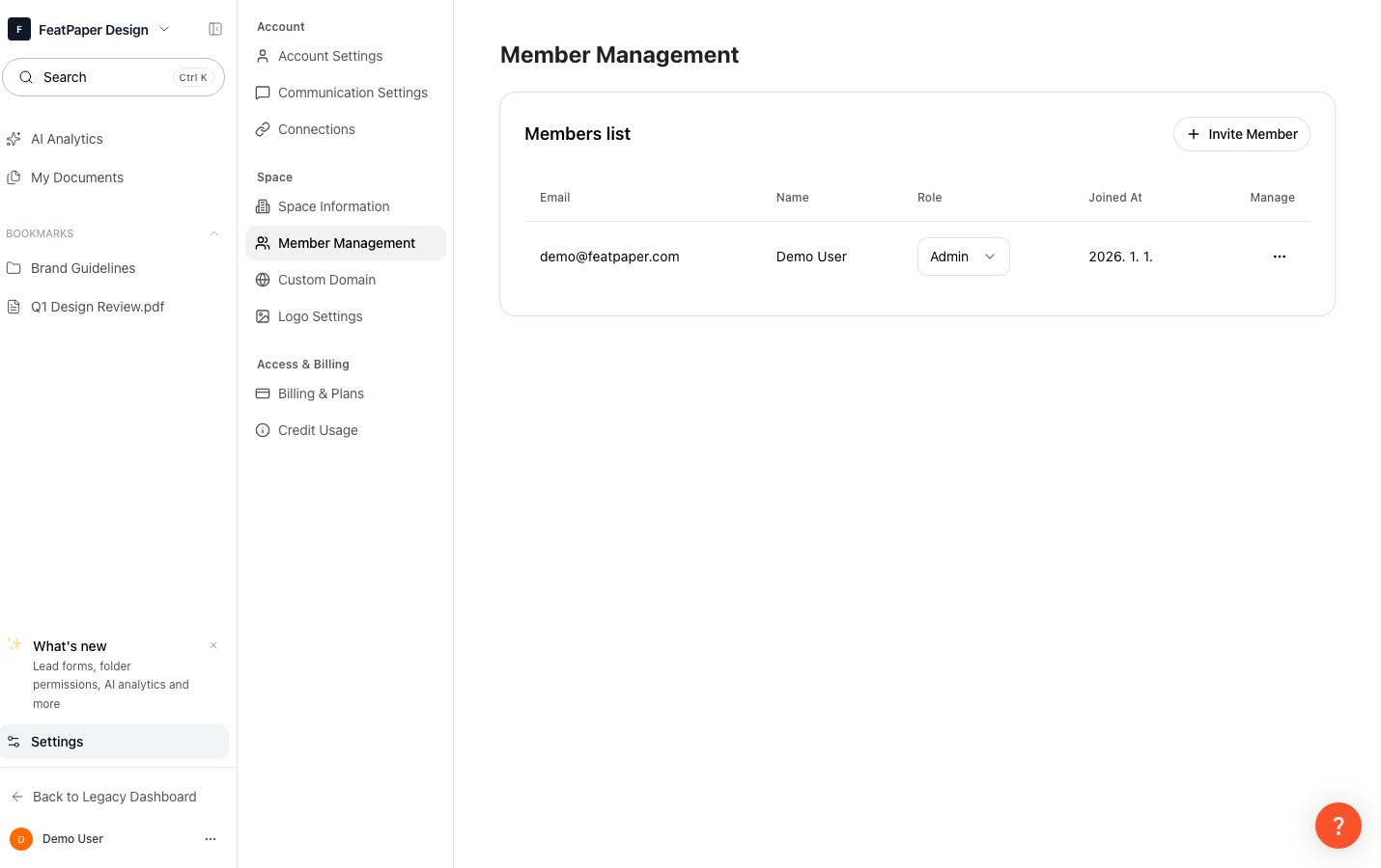 Member management