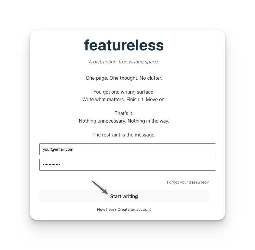 Login Featureless