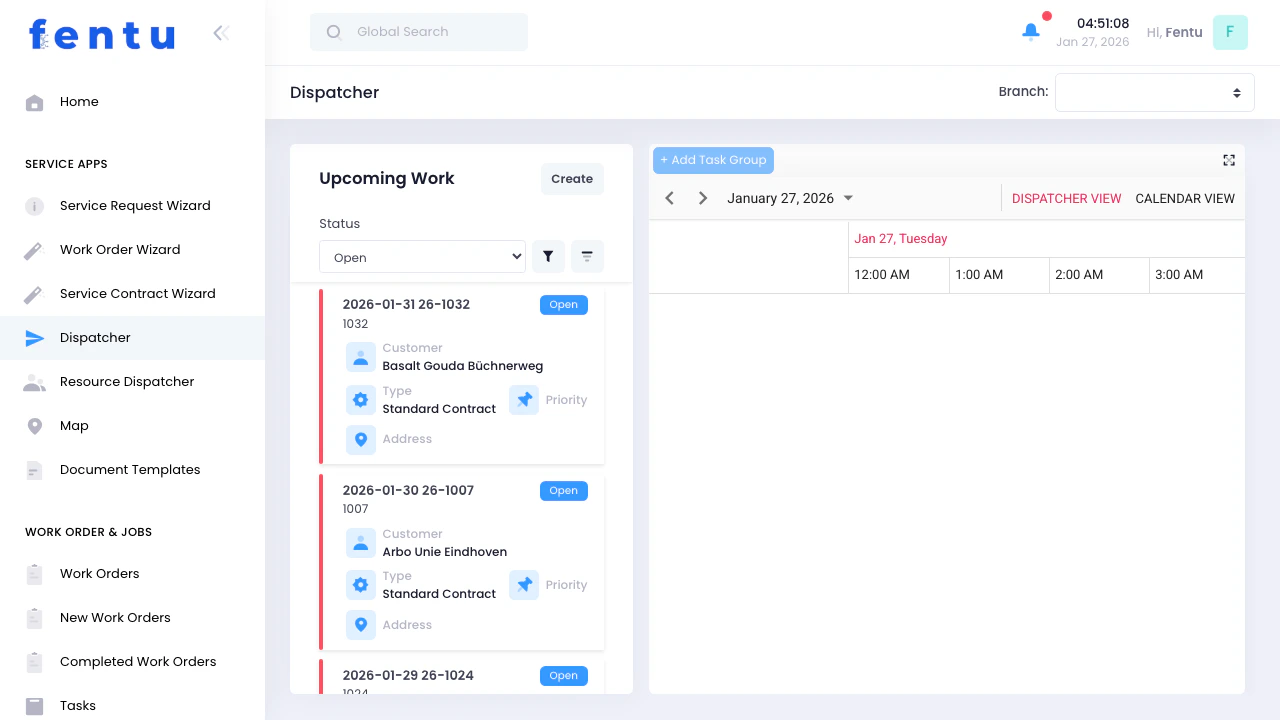Dispatcher Main View
