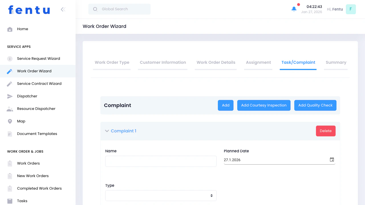 Task and Complaint Details