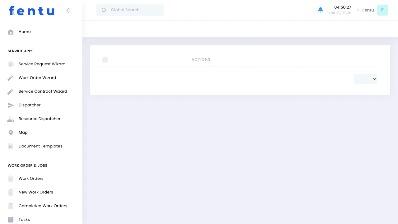 Scheduled Maintenances List View