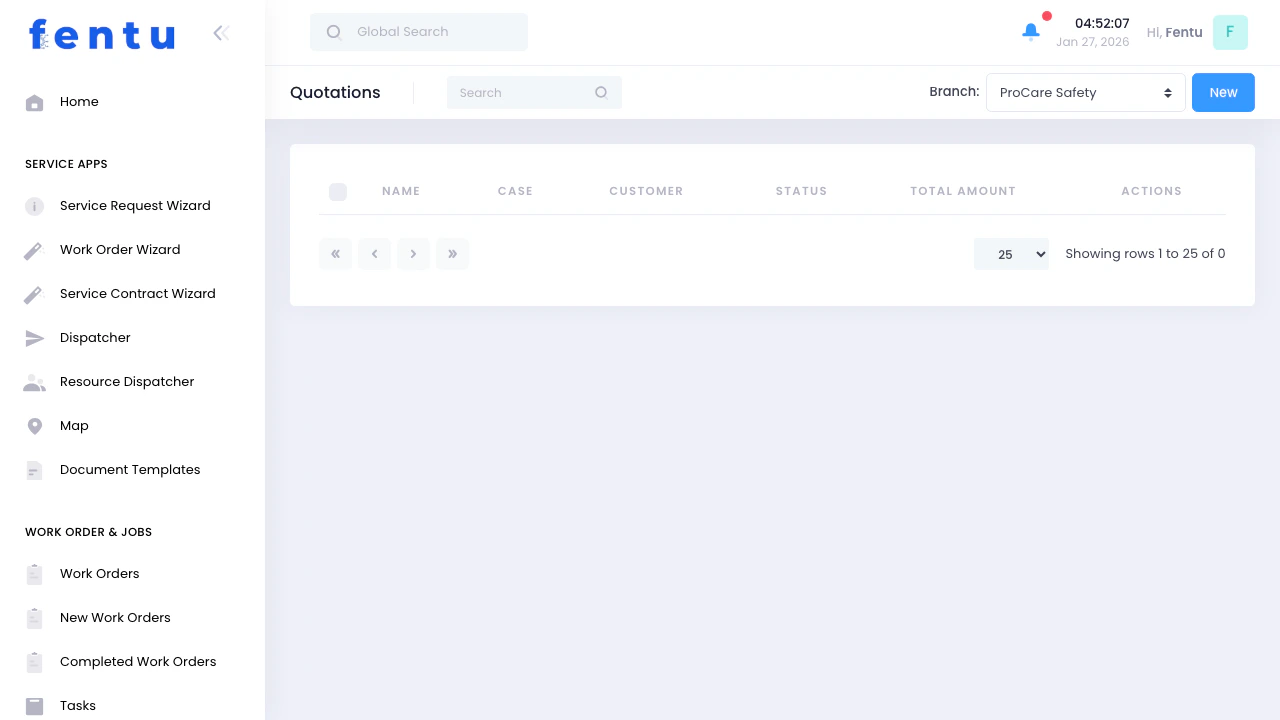 Quotations List View