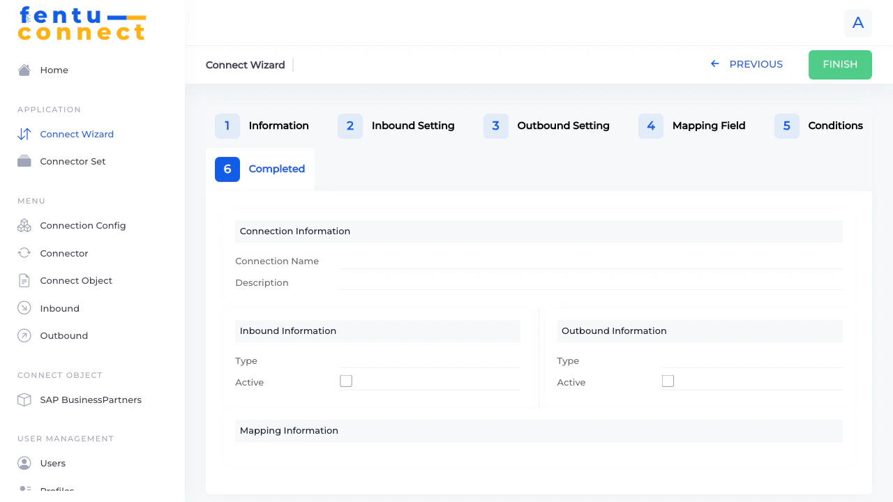 Connect Wizard - Completed
