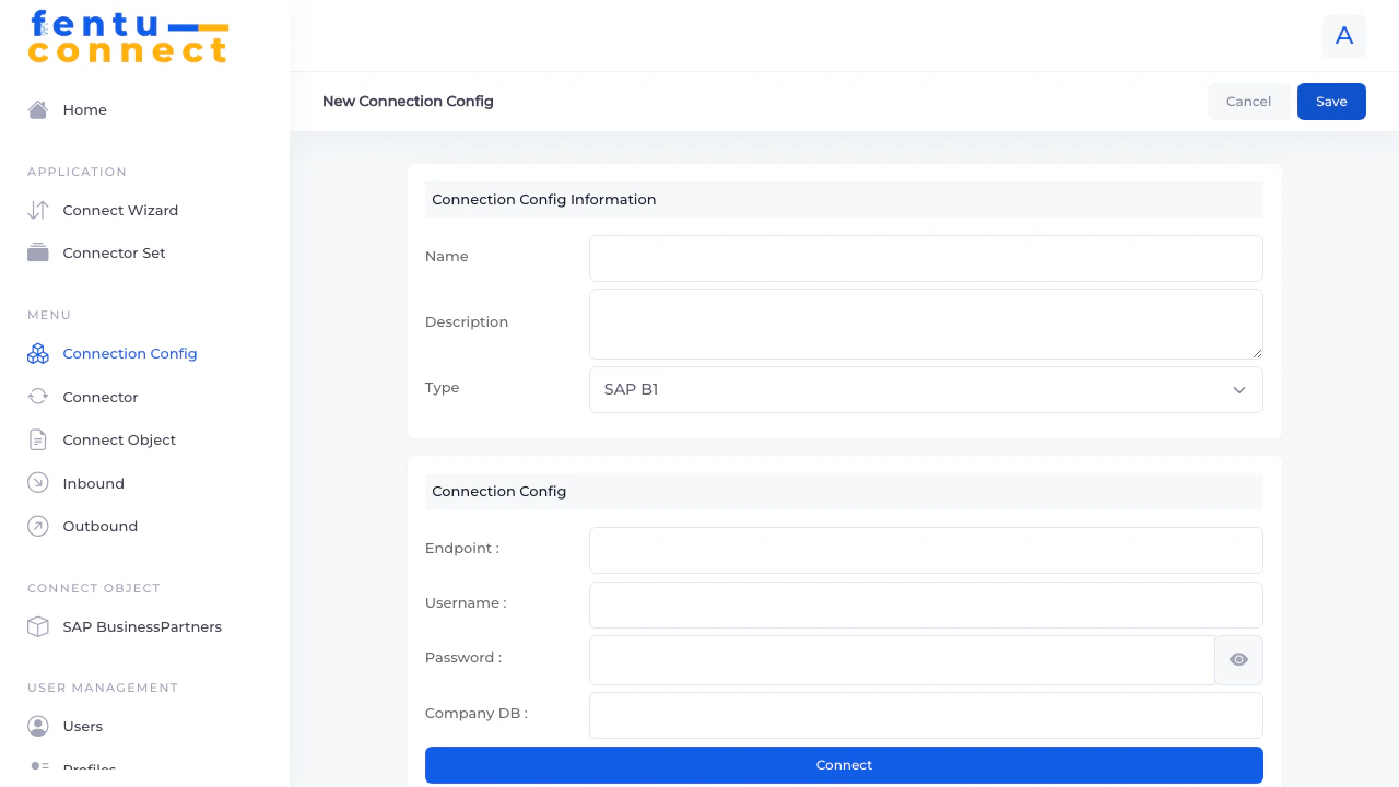 SAP B1 Connection Config