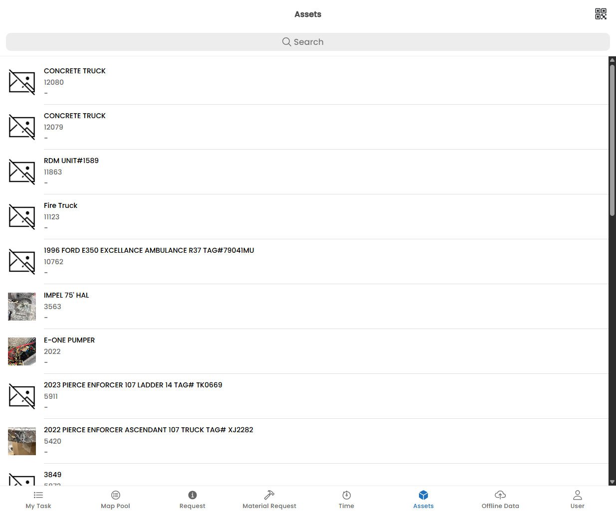 Assets Screen
