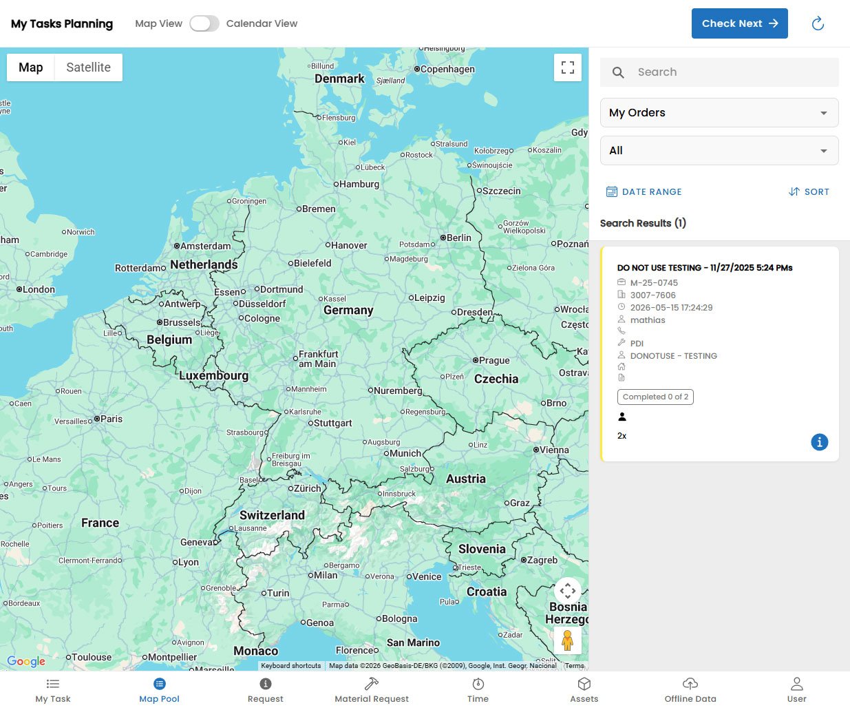 Map View