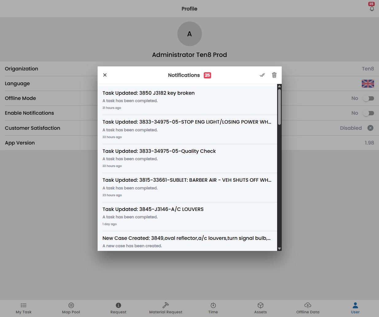 Notifications and Requests