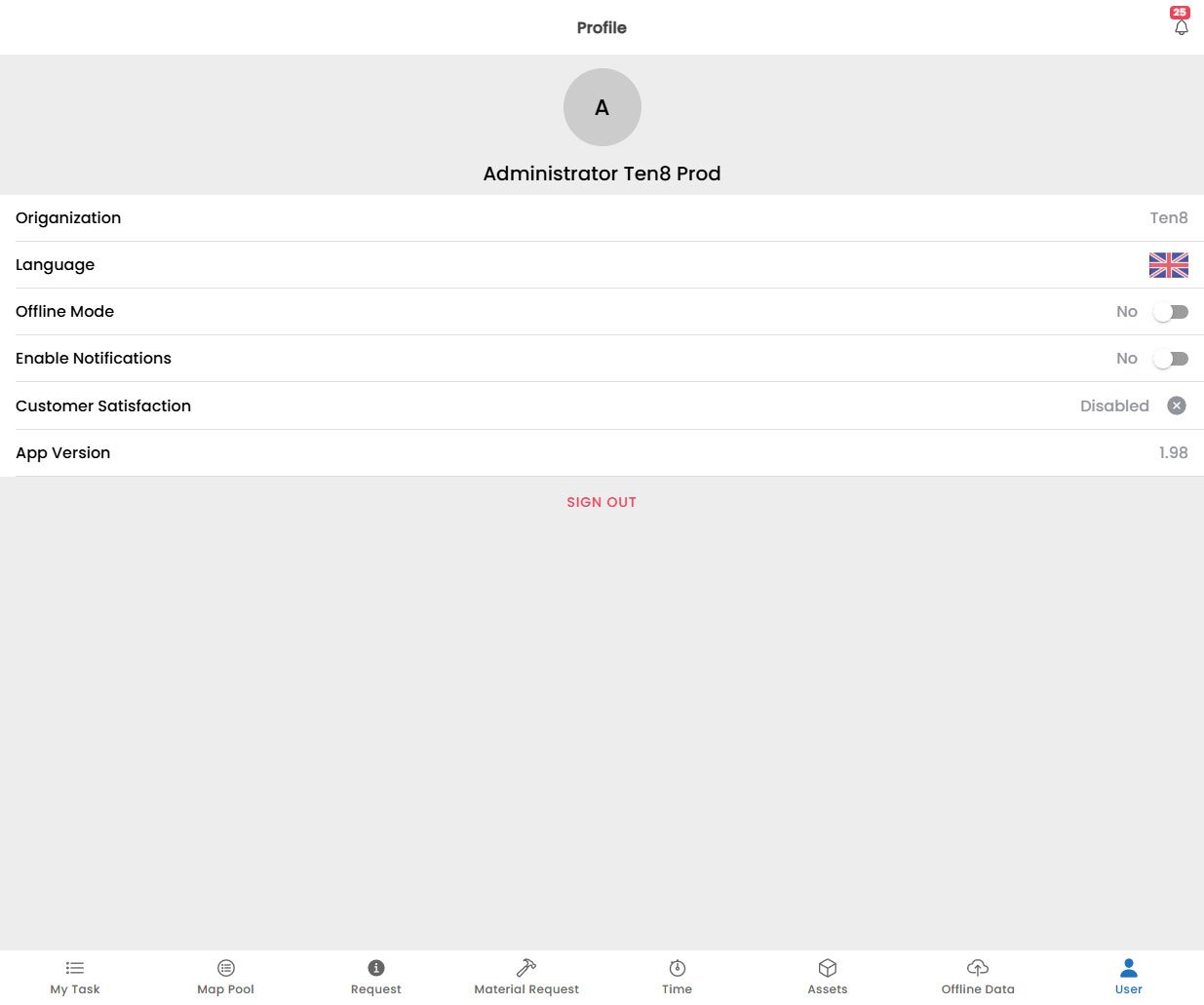 User Profile Screen