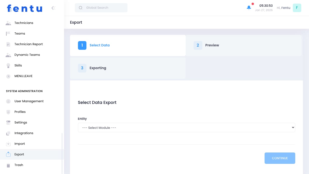 Export View