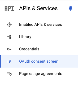OAuth consent screen