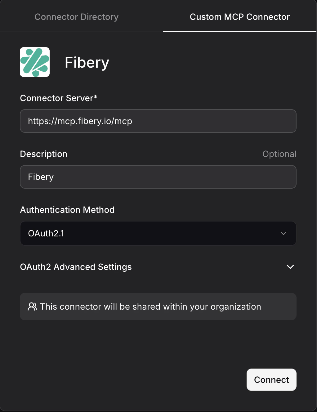 Le Chat Add Connector form