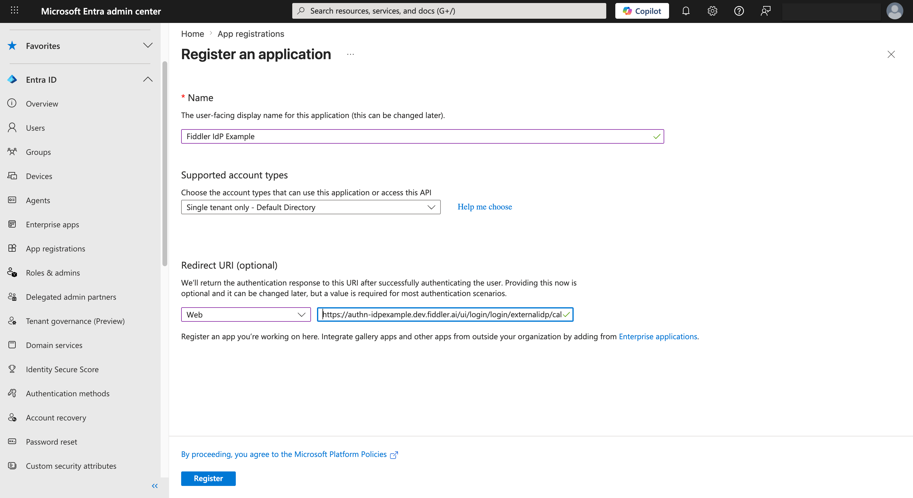 Microsoft Entra ID app registration