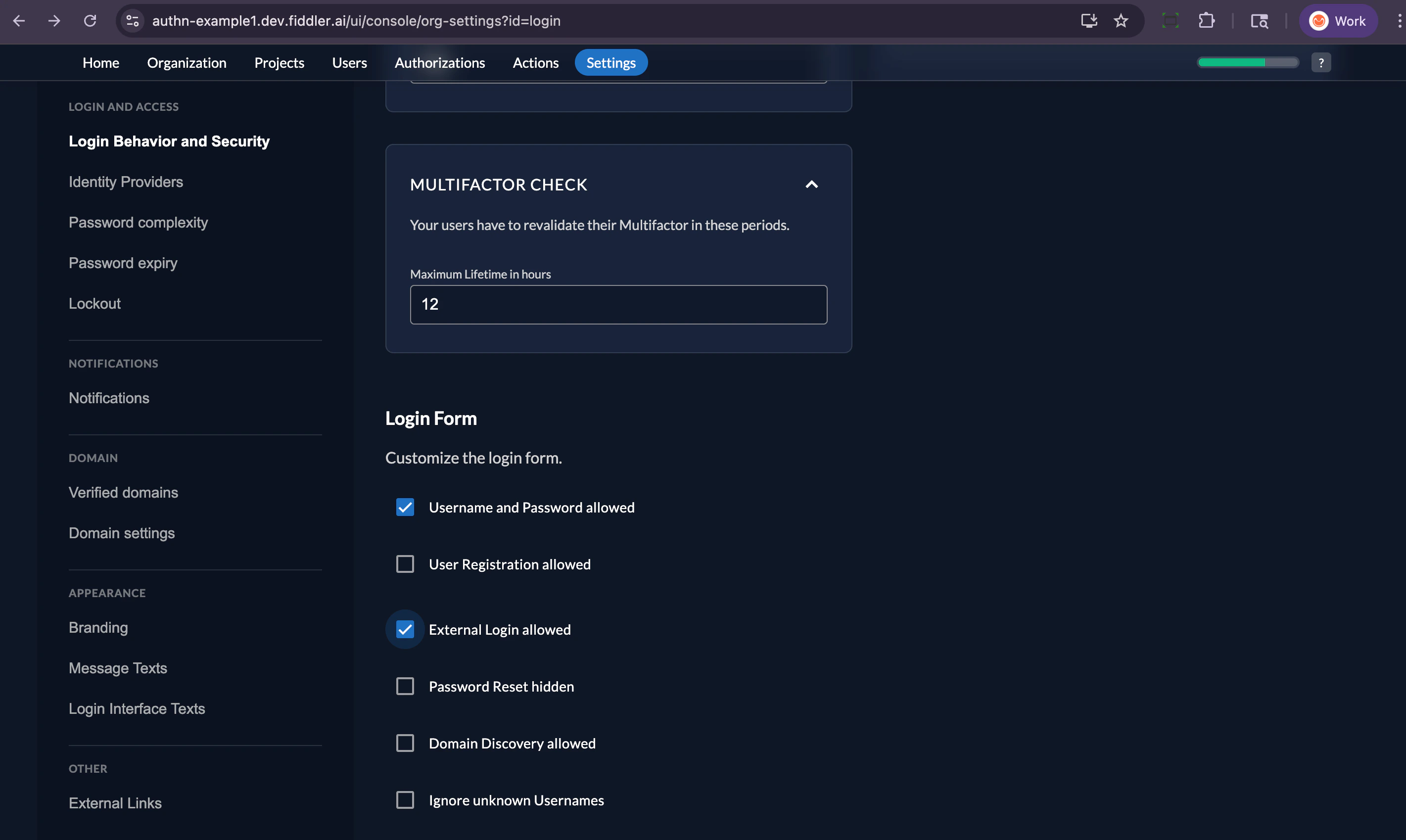 Fiddler AuthN console additional SAML IdP configuration