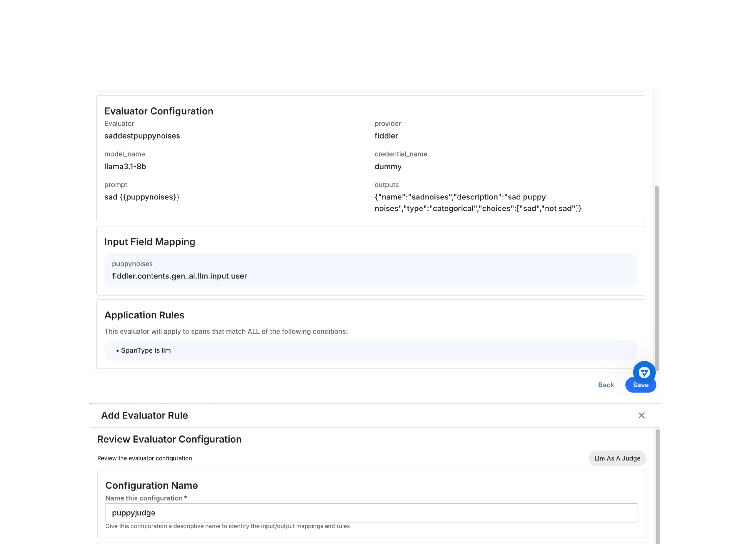 Configure backfill options and review configuration