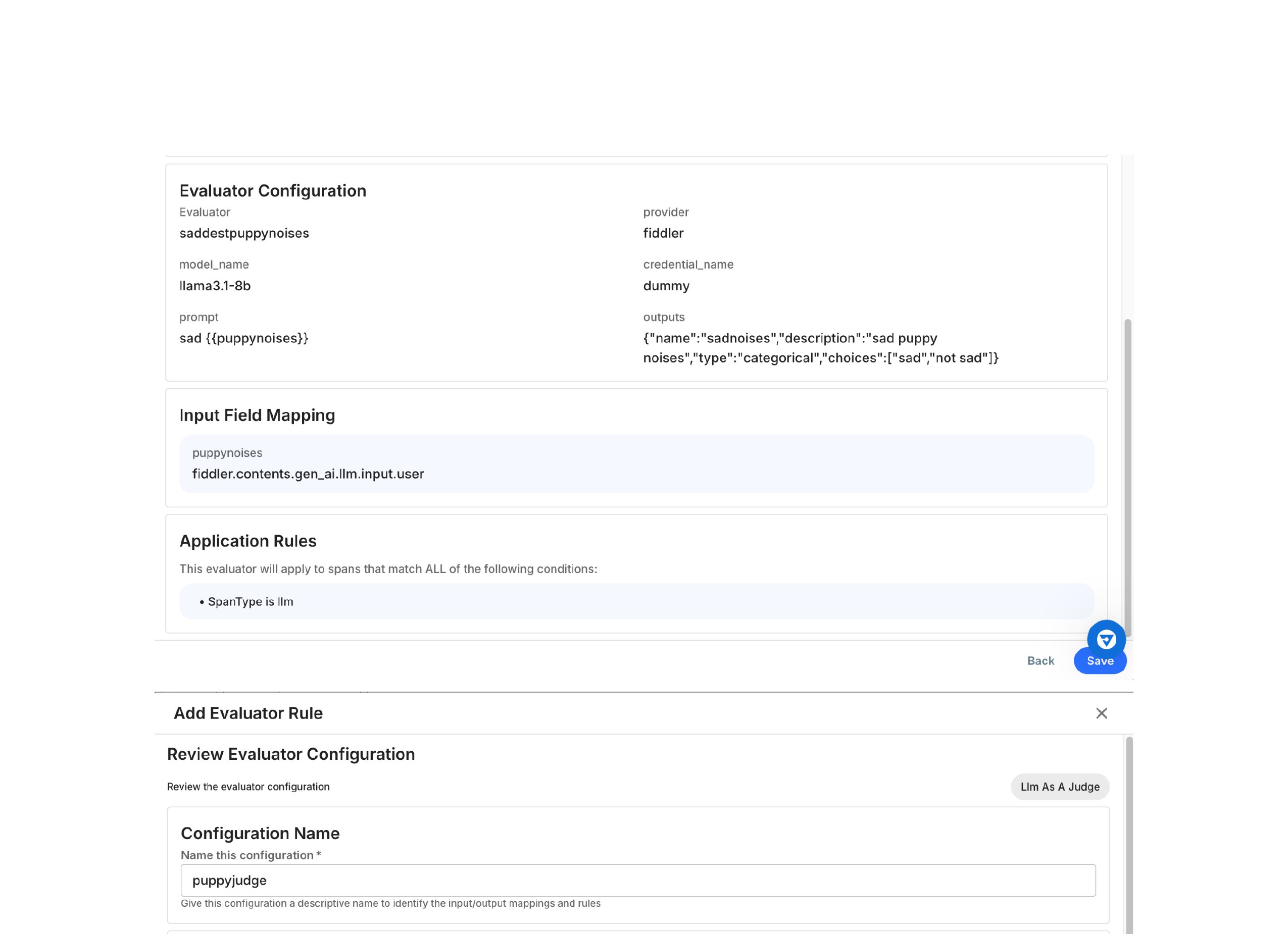 Configure backfill options and review configuration